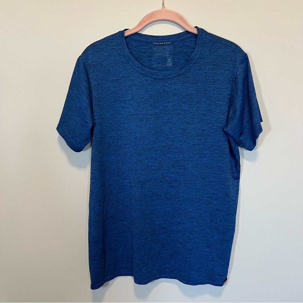 Patagonia Men’s Short Sleeve Crew T-Shirt in Heathered Blue
